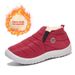 In Stock Winter With Fleece Lining, Warm Large Size Women's Shoes, Outdoor Cold-Resistant Northeastern Cotton Boots,_vogvips.com