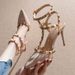 Studded Nude High Heels Women Thin Heel 2025 Spring Autumn New Pointed Toe Versatile Internet Celebrity Sexy Backless_vogvips.com