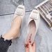 2025 Flat Retro Sandals Fashion Spring And Summer Solid Color Round Toe Non Slip Casual Simple Metal Women Shoes_vogvips.com
