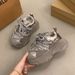 European Station Keyboard Peanut Thick-Soled Platform Dad Shoes For Women 2025 Spring Summer New Lace-Up Mesh Casual_vogvips.com