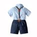 Boys' Baby Outfit Infant Crawling Suit Weekly Formal Wear Trendy Short Sleeve Romper Jumpsuit Overalls_vogvips.com