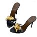 Slippers 2026 Summer Sexy Stiletto Heel Sandals For Women Floral Metal Decor Party Fashion Dressy High Open Toe_vogvips.com