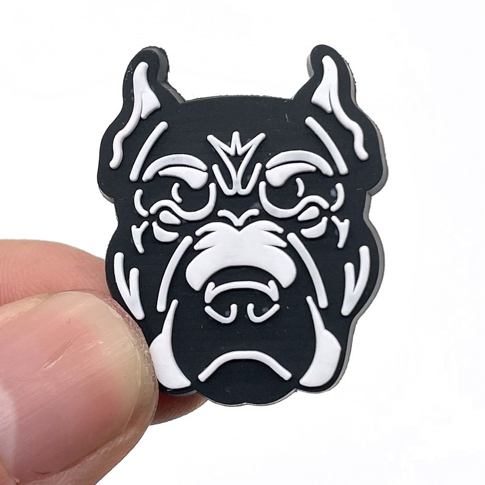 Black And White Series Animal Head Shoes Flower Shoe Buckle PVC Soft Glue DIY Detachable Garden Shoe Decorative Buckle Accessories_vogvips.com