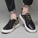 Bear Pattern First Layer Cowhide Board Shoes Men's European Station Men's Shoes Soft Sole Men's Casual Shoes One Pedal Shoes_vogvips.com