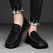 Outdoor Leisure Autumn New Hand-stitched Men's Leather Slip-on Shoes_vogvips.com