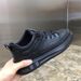 ShoeVault 2024 New Spring Mid-Top Versatile Black Leather Shoes Ins Trendy Men's Casual Sneakers_vogvips.com
