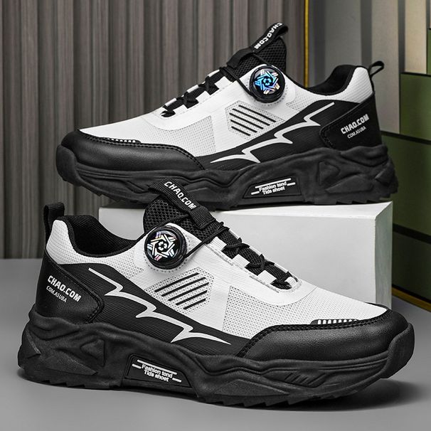Men's Spring Breathable Mesh Sports Running Shoes Casual White Dad Trendy Shoe for Teenagers_vogvips.com