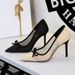 9329-3 Frch Style Fashion High Heels Bowknot Pointed Toe Shallow Mouth Mesh Lace Stiletto Slip-On Single Shoes For_vogvips.com