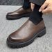European Warm Series 2025 Autumn Winter New Increasing Men's Low Top Casual Leather Shoes Slip-On Driving Non-Slip Invisible Height Increase_vogvips.com