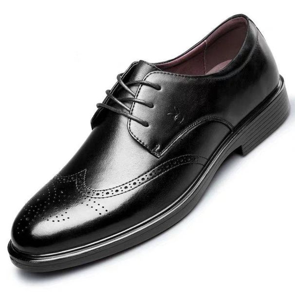 New Style Men's Leather Shoes Top Layer Cow Hide Casual British Style Shoes With Soft Sole And Pointed Toe Breathable For Men_vogvips.com