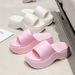 Thick-Soled Slippers For Women, Summer New Style, Ultra-Comfortable, Non-Slip, Wear-Resistant, Height-Increasing, Fashionable Outdoor For Women, Home Slippers_vogvips.com