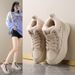 Women's Winter Platform Sneakers - Faux Fur Lined High-Top Shoes With Thick Sole For Warmth & Height, Casual Fashion Boots For Everyday Wear_vogvips.com