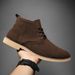 European Warm Series Men's Martin Lace-up Ankle Height Increasing British Style High-top Leather Shoes Trendy Suede Pointed Toe Large Size_vogvips.com