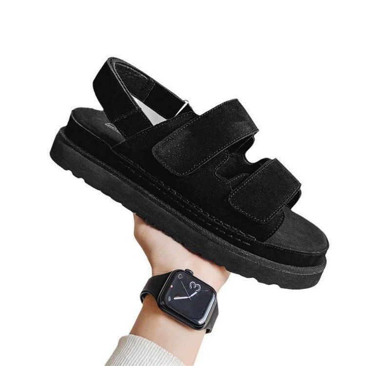 Foreign Trade Style Summer New Thick Bottom Velcro Fashionable Fish Mouth Large Size Light And Comfortable Versatile Sandals Wholesale_vogvips.com
