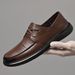 Men's Shoes Men's Leather Casual Shoes Lace-up Single Shoes Pigskin Inner Shoes_vogvips.com