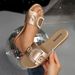 Women's Fashionable Slippers Round Toe Flat Sandals Solid Color Metallic Decoration Classic Versatile_vogvips.com