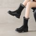 Thi Bot Boots Women's Winter Warm Fce Lined Slimming Ort Boots Faionable High Heels Briti Sle_vogvips.com