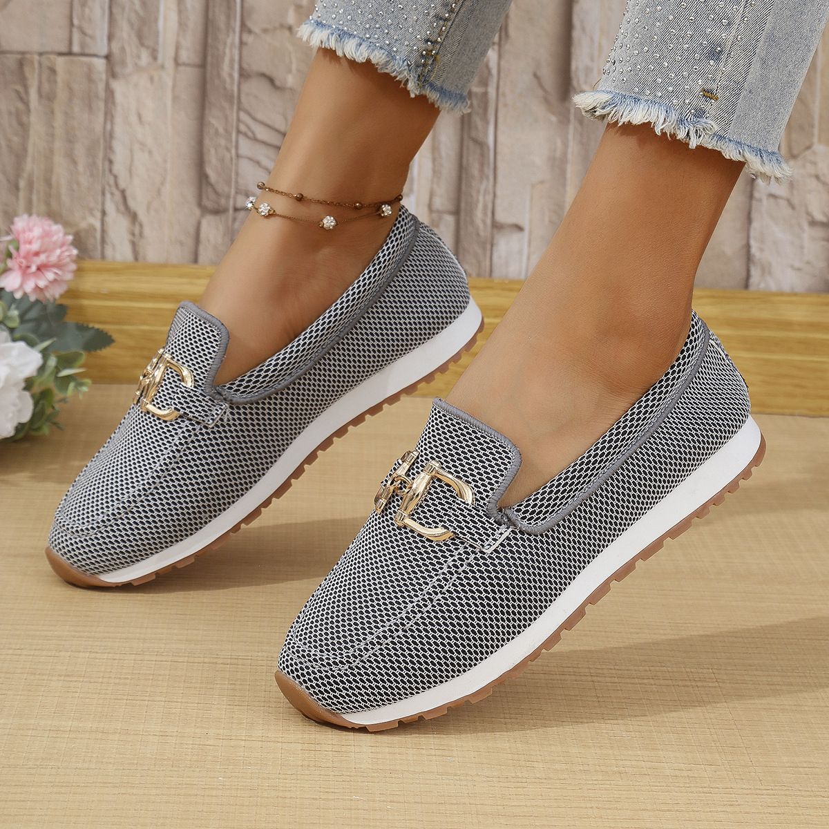 Women's Casual Single Shoes Spring Solid Color Round Toe Low Top Soft Sole Work Loafers Style New_vogvips.com