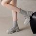Handmade Women's Shoes Thick Sole Mechanical Knitted Stretch Sweet And Spicy Lace-up Functional Style Sock 2025 New_vogvips.com