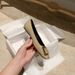 R Buckle V Flat Patent Square Toe Chunky Heel Single Versatile Small Leather Wedding Banquet High Heels Commuting_vogvips.com