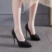 French Style Socialite Waterproof Platform High Heels New Thin Heel Beige Elegant Pointed Toe Shallow Mouth Single Shoes_vogvips.com