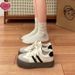 Versatile German Training For Women 2025 New Spring Summer Thick-Soled White Retro Agan Shoes Casual Sports Sneakers_vogvips.com