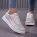 Baasploa Casual Leather Platform Sneakers For Women Classics Comfort Skateboarding Shoes Non-Slip_vogvips.com