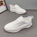 Men's 2026 New Trendy Summer Versatile White Sneakers For Stylish Young Men, Breathable Soft-soled Sports Casual Shoes_vogvips.com