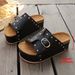 Plus Size Studded Platform Sandals Open Toe Thick Sole Belt Buckle Slip On Beach Summer Style Shoes For Women_vogvips.com