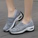 Women's Breathable Walking Shoes - Slip-On Mesh Sneakers With Thick Cushioned Sole (Comfort For Middle-Aged)_vogvips.com
