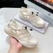Breathable White Sneakers For Women, Design, 2026 Summer New Korean Style Student Sneakers, Women's Thick-soled Mesh_vogvips.com