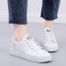 White Sneakers 2024 New Women's Korean Style Board Student Casual Spring And Autumn Flat Lace-up Single Shoes_vogvips.com