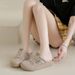 Forrest Gander Training Shoes For Women Spring Slip On White Shoes Lazy Half Slippers_vogvips.com