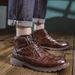 Martin Boots Men's Durable Wind Short Boots Medium Help Retro Men's Leather Boots_vogvips.com