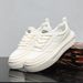 Men's Breathable Mesh Casual Sneakers Fashion Thick Sole Platform Shoes Cushioned Walking Shoes_vogvips.com