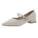 2025 Spring And Autumn New Red Mary Jane Shoes For Women, Chunky Heel, French Style, Versatile, High-End, Pointed Toe,_vogvips.com
