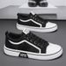 Men's Classic Canvas Shoes - Breathable, Lightweight & Slip-Resistant Casual Sneakers For Everyday Wear In Black, Blue, Dark Green (Sizes 39-48)_vogvips.com