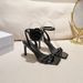 In Stock KL01 2026 New Square Flower Open Toe Strap High Heels Versatile Summer French Style Sandals For Women_vogvips.com