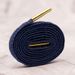 LACES Black Blue Flat Retro Chic Polyester Denim Shoes With Metal LACES Headband_vogvips.com