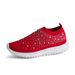 Women's New Women's Hot Diamond One Step Sports Shoes Flying Woven Breathable Shiny Walking Shoes Lightweight Mother's Shoes Large Size 43_vogvips.com