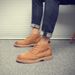 European Warm Series Men's Martin Autumn Fleece Lined High Korean Trendy Work Shoes British Style Mid Top Casual Versatile Short Boots_vogvips.com
