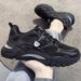 Men's Chunky Dad Sneakers - Breathable Platform Shoes For Casual & Sports, Spring/Autumn Height-Increasing Fashion Shoes_vogvips.com