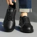 Mens Black Casual Shoes With Gold Heel Logo Outdoor Sport Tennis Unisex Mesh Shoes Air Cushion Sole Daily Outfit_vogvips.com