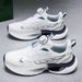 ShoeVault Breathable Ultra-light Sports Men's Popcorn Sole Non-slip Rotating Button Running Shoes Leather Surface Contact Customer_vogvips.com