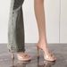 Summernew Arrivalfrench Rhinestone Satin Socialite Style High-heeled Sandals Women's Waterproof Platform Elegantoutwear Slippers For Women_vogvips.com