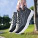 Black Sports With Leather Surface, Men's Shoes, Lightweight Trendy, Soft Sole, Comfortable And Breathable, Casual_vogvips.com