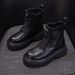 Martin 2025 Summer Leather Perforated Short Tube Work British Style Casual Fashion Versatile Women's Boots_vogvips.com