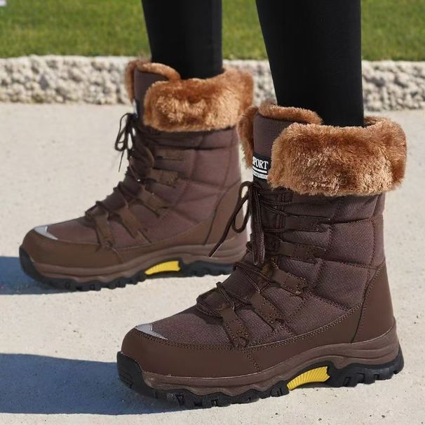 Ladies' Snow Boots, Warm Midsole Boots With Thick Fleece, Outdoor Hiking Boots_vogvips.com