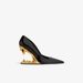25 New Foreign Trade Pointed Toe Slip-On Metal Teeth High Fashion Single Irregular Heel Plus Size Women's Shoes_vogvips.com