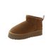 Vintage Simple Winter Fleece-Lined Thick-Soled Snow Boots New Warm Loafers Northeast Large Cotton Shoes For Women_vogvips.com